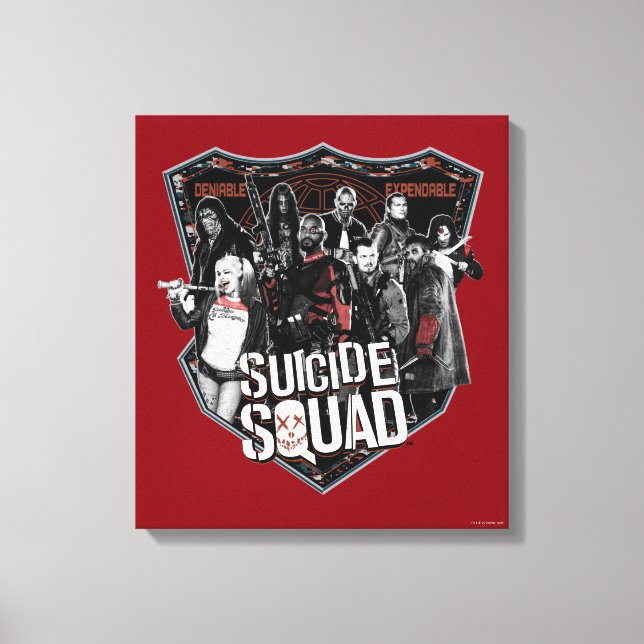 Suicide Squad | Foto för gruppbrickor Canvastryck (Framsida)