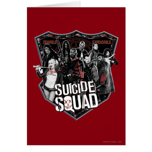 Suicide Squad | Foto för gruppbrickor Hälsningskort (Framsidan)