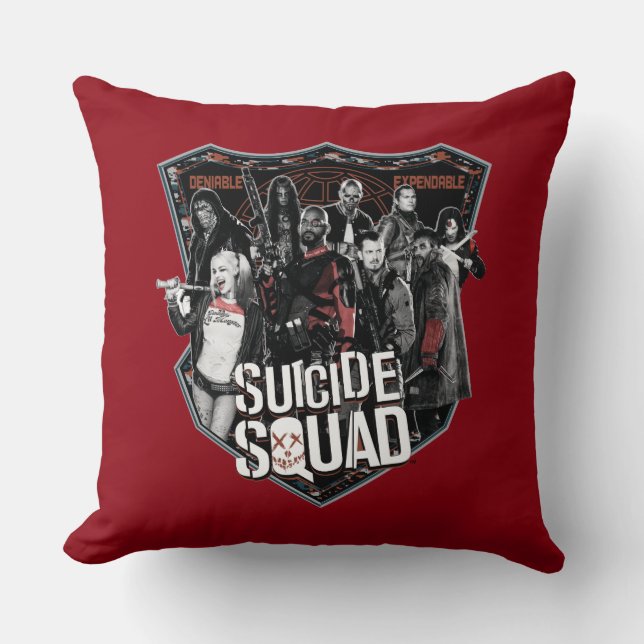 Suicide Squad | Foto för gruppbrickor Kudde (Framsida)