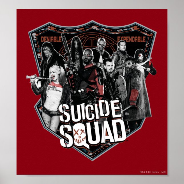 Suicide Squad | Foto för gruppbrickor Poster (Framsidan)