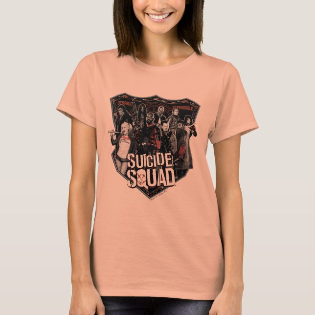 Suicide Squad | Foto för gruppbrickor Tee (Framsida)