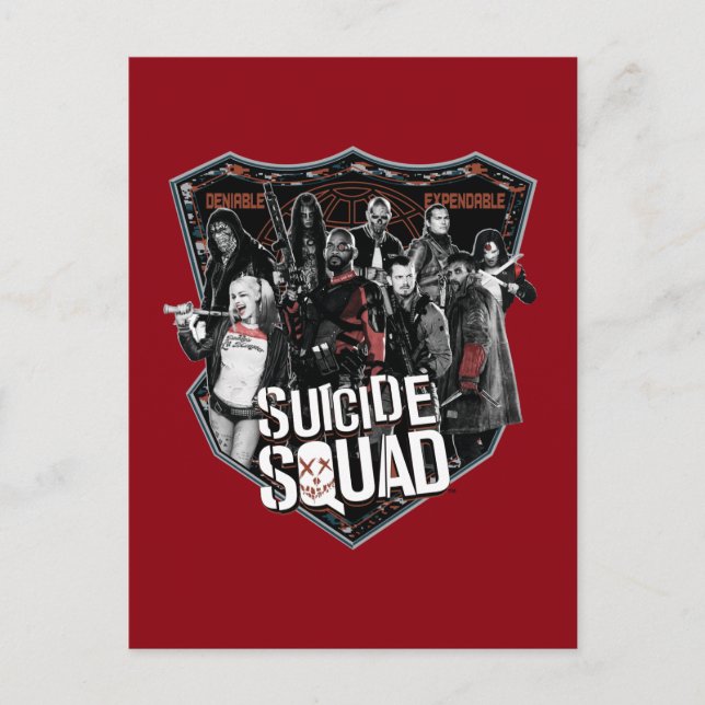 Suicide Squad | Foto för gruppbrickor Vykort (Framsida)