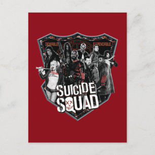 Suicide Squad Foto för gruppbrickor Vykort