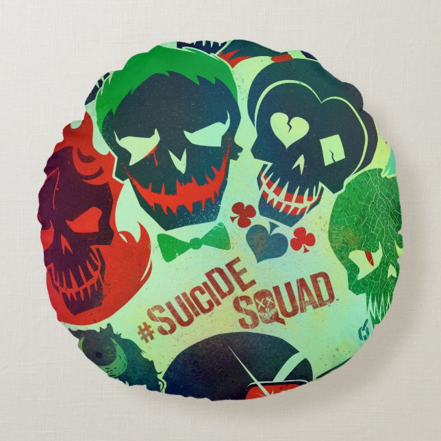 Suicide Squad | Grupptillval Rund Kudde (Framsidan)