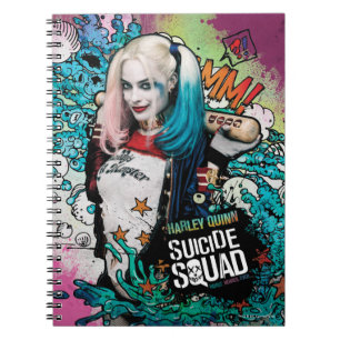 Suicide Squad Harley Quinn Character Graffiti Anteckningsbok Med Spiral