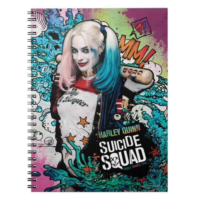 Suicide Squad | Harley Quinn Character Graffiti Anteckningsbok Med Spiral (Framsidan)