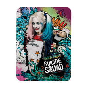 Suicide Squad Harley Quinn Character Graffiti Magnet