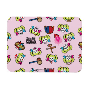 Suicide Squad Harley Quinn Emoji Mönster Magnet