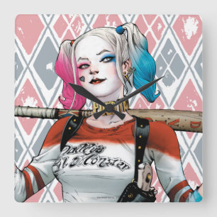 Suicide Squad   Harley Quinn Fyrkantig Klocka
