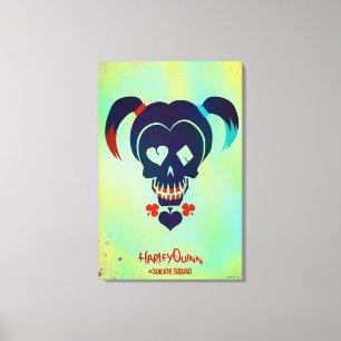 Suicide Squad   Harley Quinn Head Icon Canvastryck