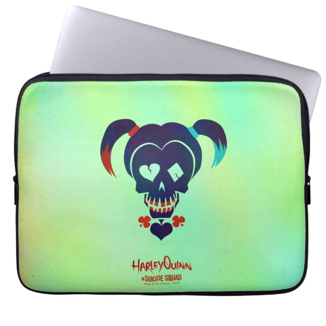 Suicide Squad | Harley Quinn Head Icon Laptop Sleeve (Framsidan)