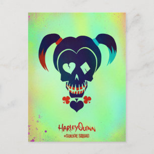 Suicide Squad   Harley Quinn Head Icon Vykort