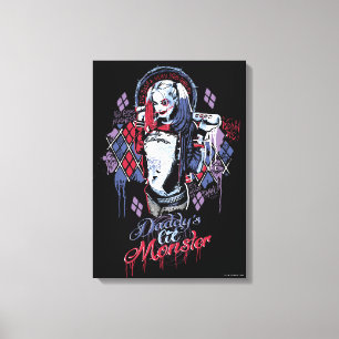 Suicide Squad Harley Quinn Inked Graffiti Canvastryck