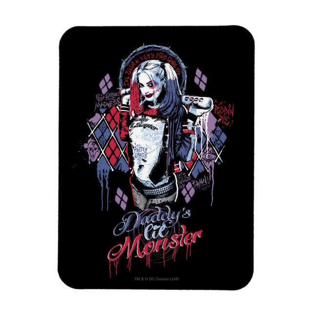 Suicide Squad | Harley Quinn Inked Graffiti Magnet (Vertikal)
