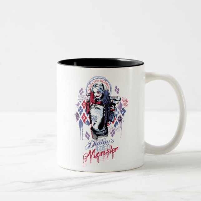 Suicide Squad | Harley Quinn Inked Graffiti Två-Tonad Mugg (Höger)