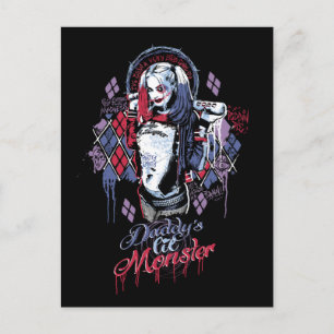 Suicide Squad Harley Quinn Inked Graffiti Vykort
