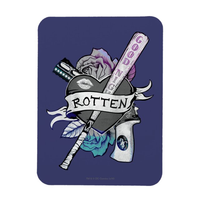 Suicide Squad | Harley Quinn "Rotten" TattoArt Magnet (Vertikal)