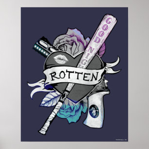 Suicide Squad Harley Quinn "Rotten" TattoArt Poster