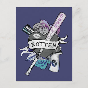 Suicide Squad Harley Quinn "Rotten" TattoArt Vykort