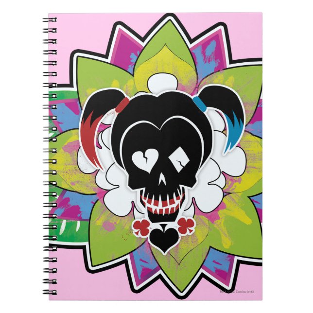 Suicide Squad | Harley Quinn Skull Tattoo Art Anteckningsbok Med Spiral (Framsidan)