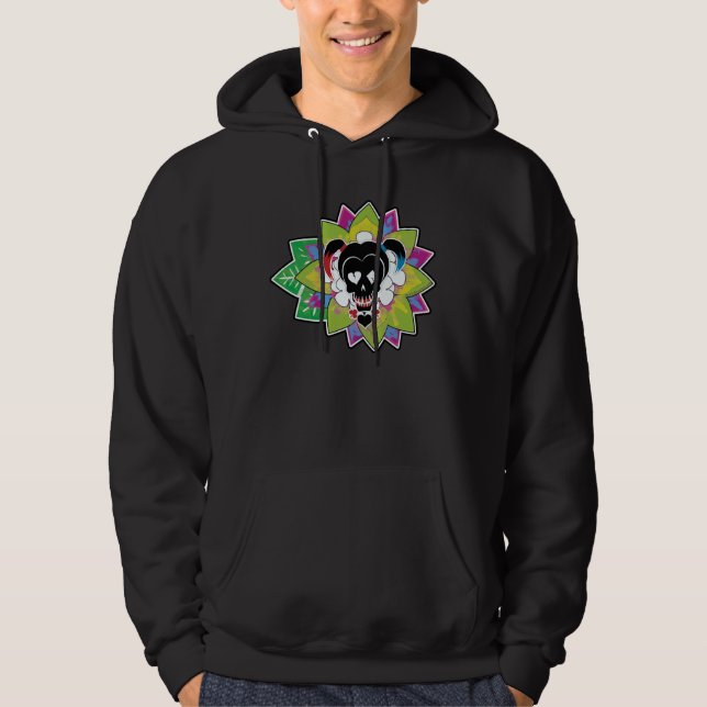Suicide Squad | Harley Quinn Skull Tattoo Art Sweatshirt Med Luva (Framsida)