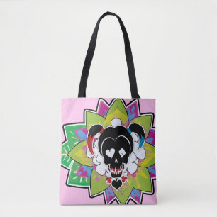 Suicide Squad Harley Quinn Skull Tattoo Art Tygkasse