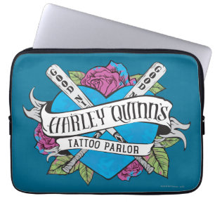 Suicide Squad Harley Quinns Tatto Parlor Heart Laptop Fodral