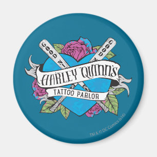 Suicide Squad Harley Quinns Tatto Parlor Heart Magnet