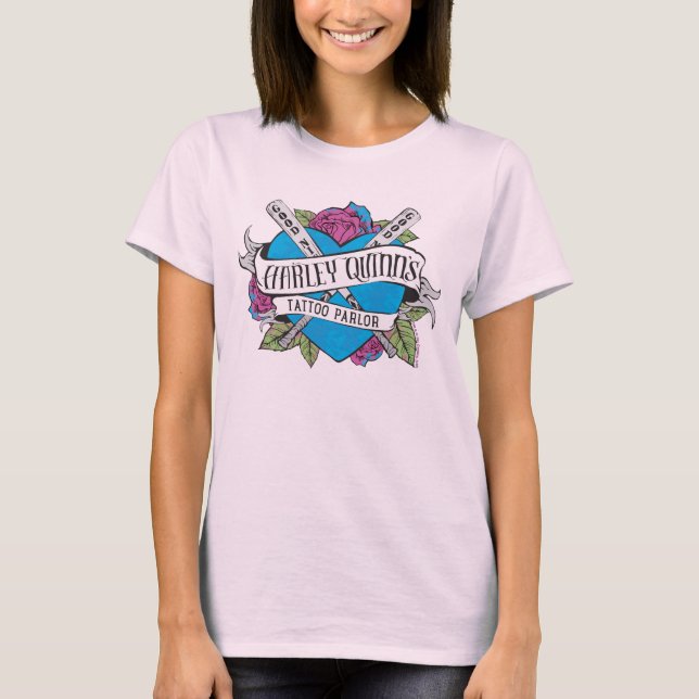 Suicide Squad | Harley Quinns Tatto Parlor Heart T-shirt (Framsida)
