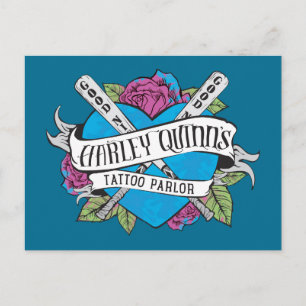 Suicide Squad Harley Quinns Tatto Parlor Heart Vykort