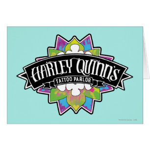 Suicide Squad Harley Quinns Tatto Parlor Lotus Hälsningskort
