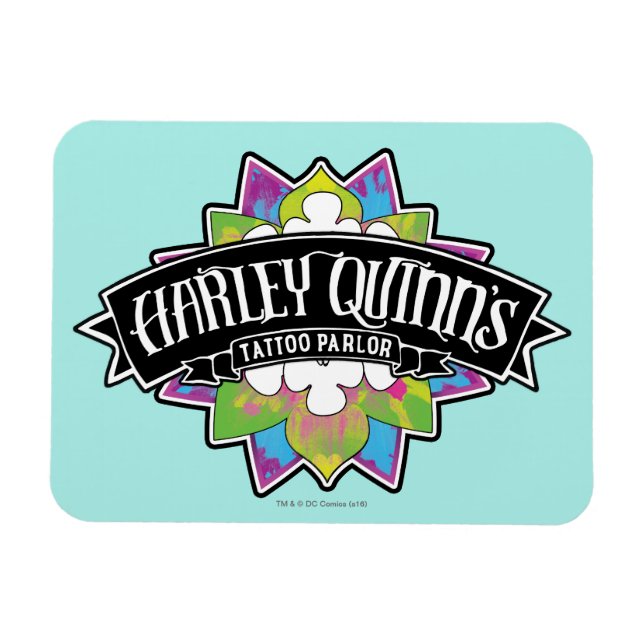 Suicide Squad | Harley Quinns Tatto Parlor Lotus Magnet (Horisontell)