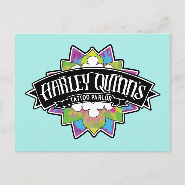 Suicide Squad | Harley Quinns Tatto Parlor Lotus Vykort (Framsida)