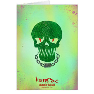 Suicide Squad Ikon för Killer Croc Head Hälsningskort