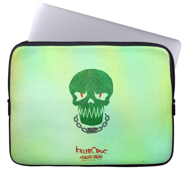 Suicide Squad | Ikon för Killer Croc Head Laptop Sleeve (Framsidan)