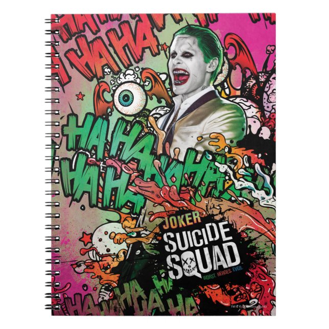 Suicide Squad | Joker Character Graffiti Anteckningsbok Med Spiral (Framsidan)