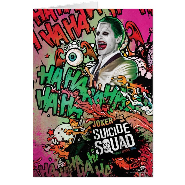 Suicide Squad | Joker Character Graffiti Hälsningskort (Framsidan)