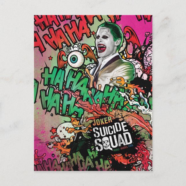 Suicide Squad | Joker Character Graffiti Vykort (Framsida)
