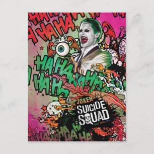 Suicide Squad Joker Character Graffiti Vykort