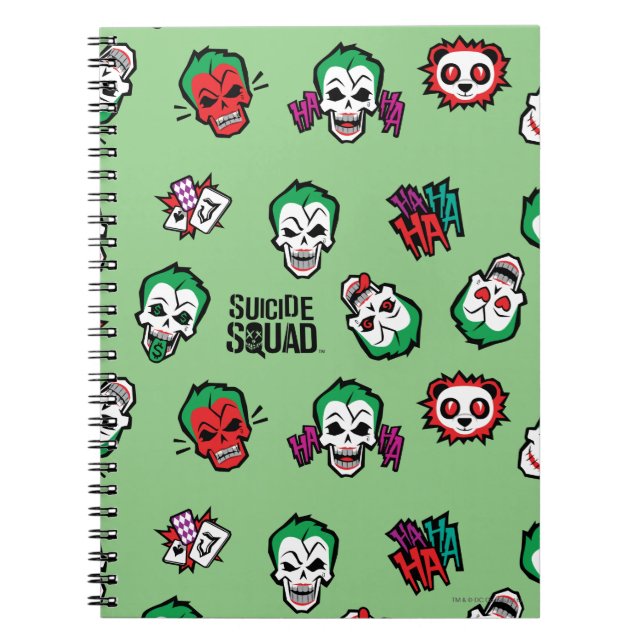 Suicide Squad | Joker Emoji Mönster Anteckningsbok (Framsidan)