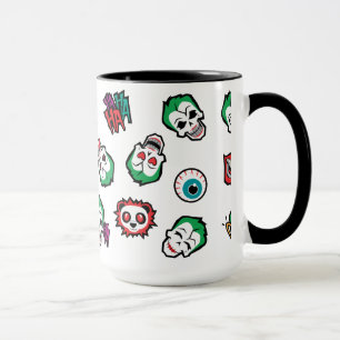 Suicide Squad Joker Emoji Mönster Mugg