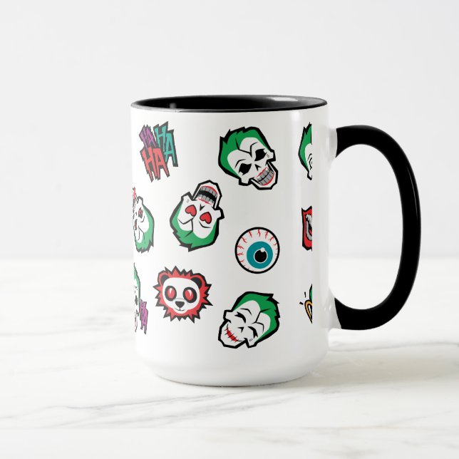 Suicide Squad | Joker Emoji Mönster Mugg (Höger)