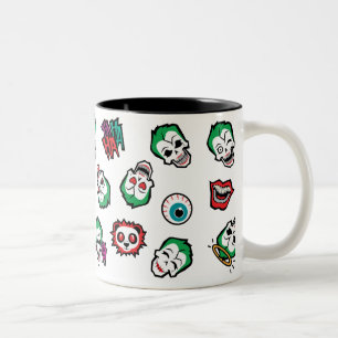 Suicide Squad Joker Emoji Mönster Två-Tonad Mugg