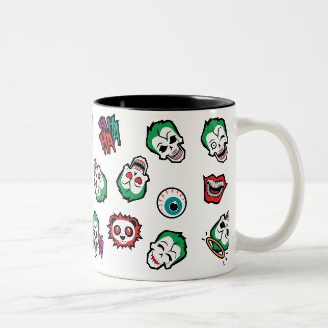 Suicide Squad | Joker Emoji Mönster Två-Tonad Mugg (Höger)