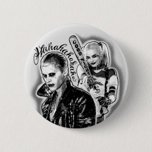 Suicide Squad   Joker & Harley Airbrush Tattoo Knapp