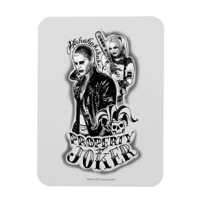 Suicide Squad | Joker & Harley Airbrush Tattoo Magnet (Vertikal)