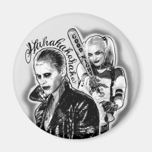 Suicide Squad Joker & Harley Airbrush Tattoo Magnet