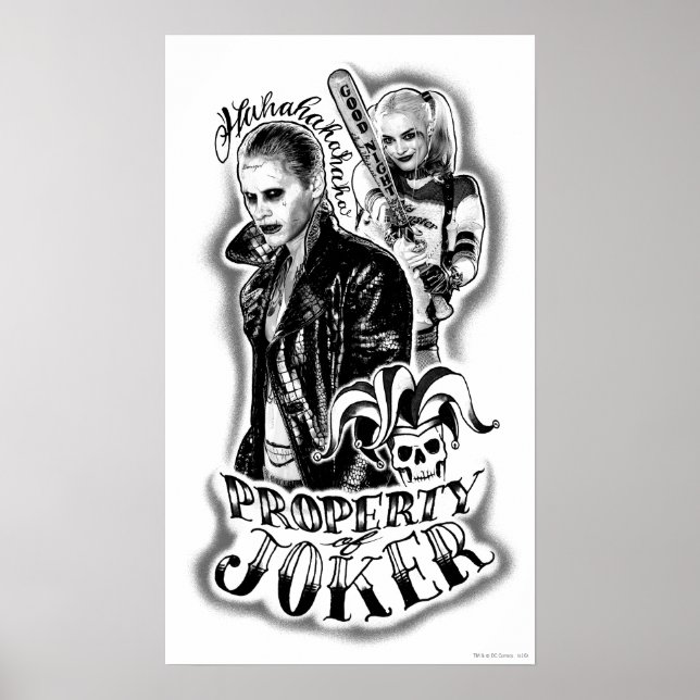 Suicide Squad | Joker & Harley Airbrush Tattoo Poster (Framsidan)