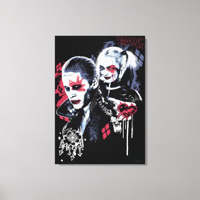 Suicide Squad | Joker & Harley Painting Graffiti Canvastryck (Framsida)