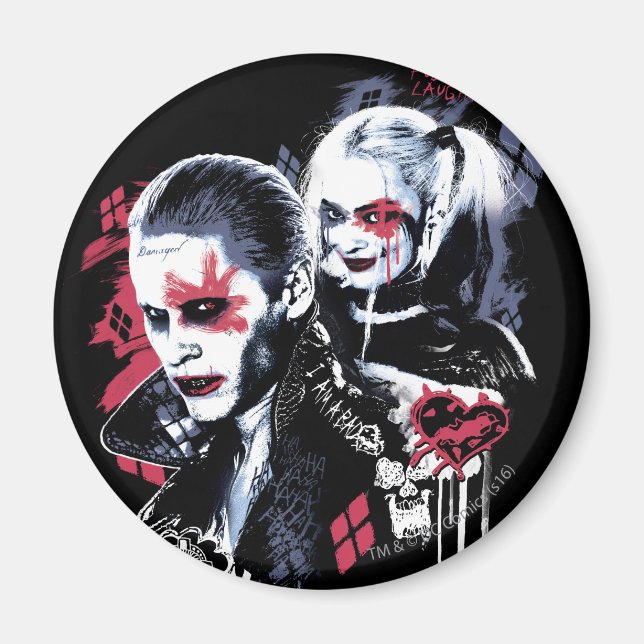 Suicide Squad | Joker & Harley Painting Graffiti Magnet (Framsidan)